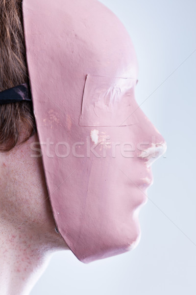 foreground portrait of a man with a mask Stock photo © Giulio_Fornasar
