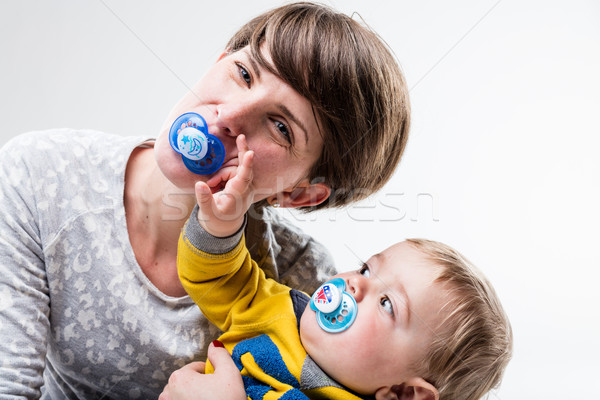 who's this pacifier is mine or yours Stock photo © Giulio_Fornasar