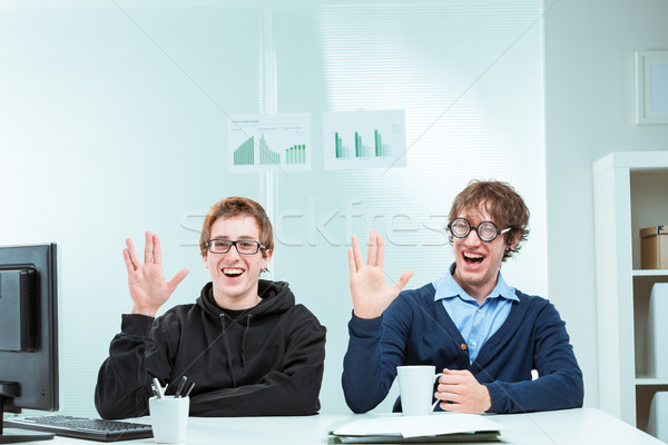 couple of nerdy trekkies on the job Stock photo © Giulio_Fornasar