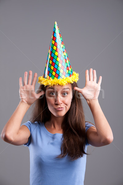 Funny faces and pointy hat Stock photo © Giulio_Fornasar