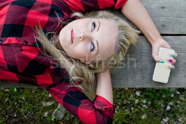 imagine all the people blonde as I am Stock photo © Giulio_Fornasar