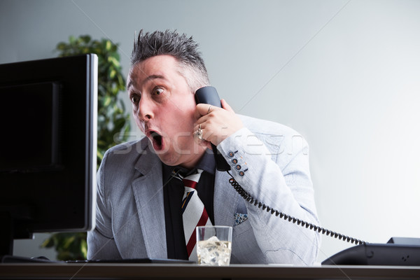 Stock photo: shock of a worker caught unaware