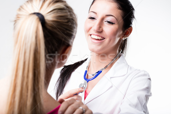 doctor friendly laughing with patient Stock photo © Giulio_Fornasar