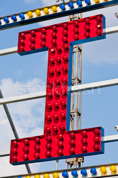 I capital letter circus neon sign Stock photo © Giulio_Fornasar