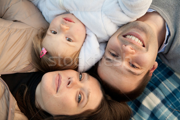 Mother Father and their little daughter Stock photo © Giulio_Fornasar