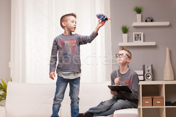 little space rocket scientists experiments Stock photo © Giulio_Fornasar