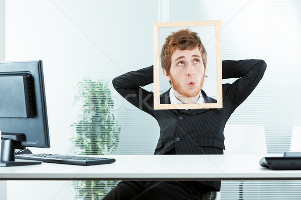 funny concept of an indifferent office worker Stock photo © Giulio_Fornasar