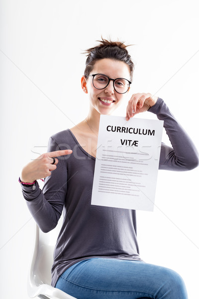 businesswoman wanting you to submit your application Stock photo © Giulio_Fornasar