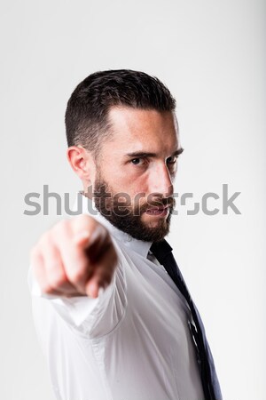 man (boss) pointing out to you Stock photo © Giulio_Fornasar