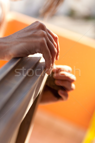 Main femme luminaires mains travaux Photo stock © Giulio_Fornasar