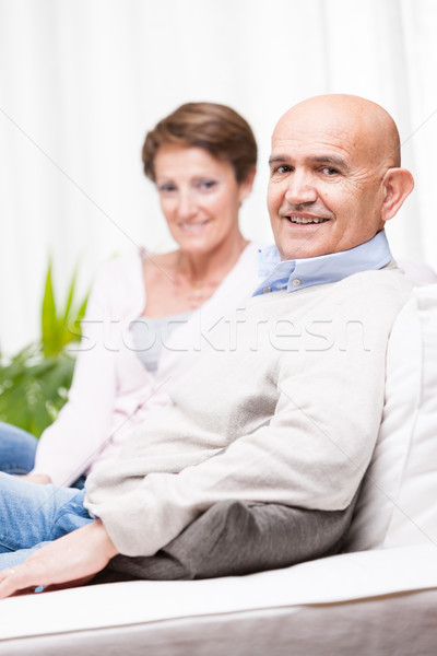 Relaxed friendly middle-aged couple Stock photo © Giulio_Fornasar