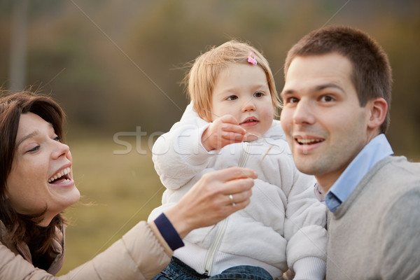 Mother Father and their little daughter Stock photo © Giulio_Fornasar