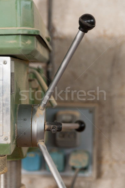 Ennuyeux machine charpentier atelier détail peu profond Photo stock © Giulio_Fornasar