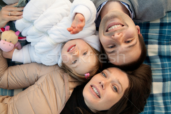 Mother Father and their little daughter Stock photo © Giulio_Fornasar