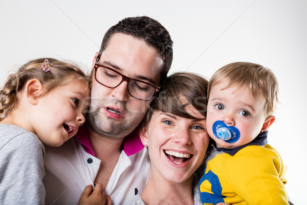 funny portrait with father worried Stock photo © Giulio_Fornasar