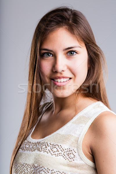 portrait of a smiling beautiful woman Stock photo © Giulio_Fornasar
