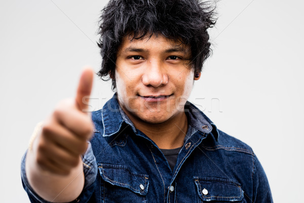 thumbs up for this South American guy Stock photo © Giulio_Fornasar