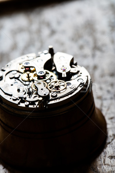 fascinating antique watch mechanism on repair table Stock photo © Giulio_Fornasar