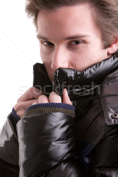 Stock photo: it's cold outside but I can warm you up