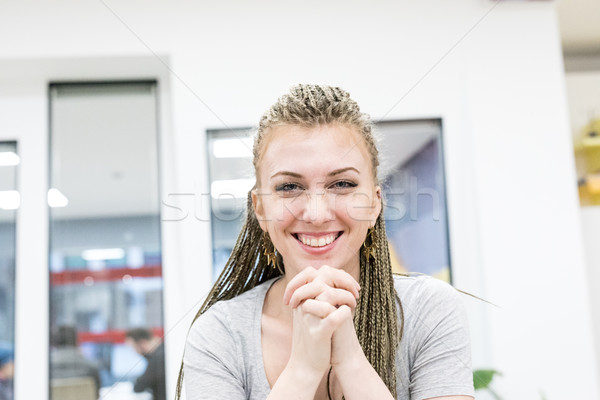 candid portrait of woman at work Stock photo © Giulio_Fornasar