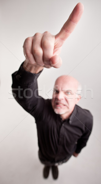 finger of a man telling off in wide angle Stock photo © Giulio_Fornasar