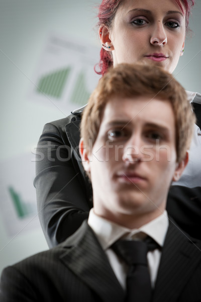 woman dangerously in control over a man Stock photo © Giulio_Fornasar