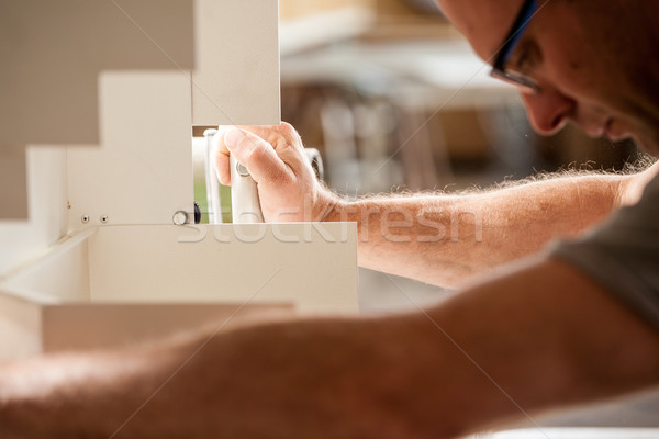 woodworker focused on his job Stock photo © Giulio_Fornasar