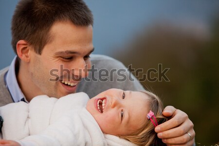 happiness is a father bewitched by his little daughter Stock photo © Giulio_Fornasar