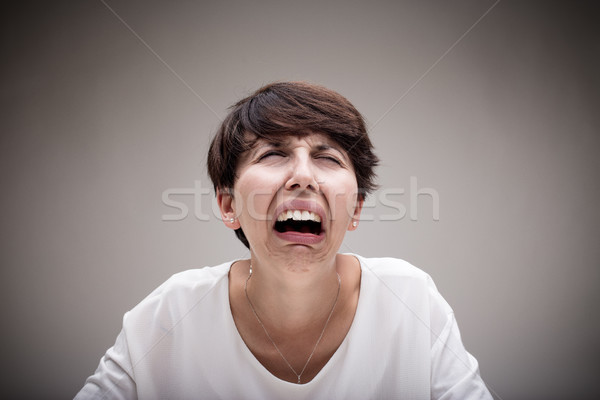 woman just wanting to cry because of her anguish Stock photo © Giulio_Fornasar