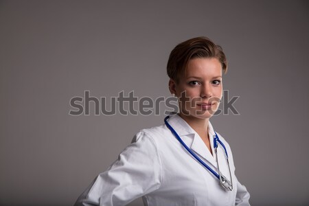 portrait of a young doctor listening to you Stock photo © Giulio_Fornasar