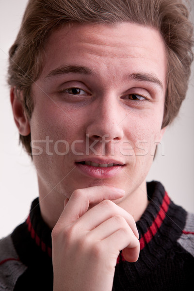 Stock photo: young braggart man with the nerve