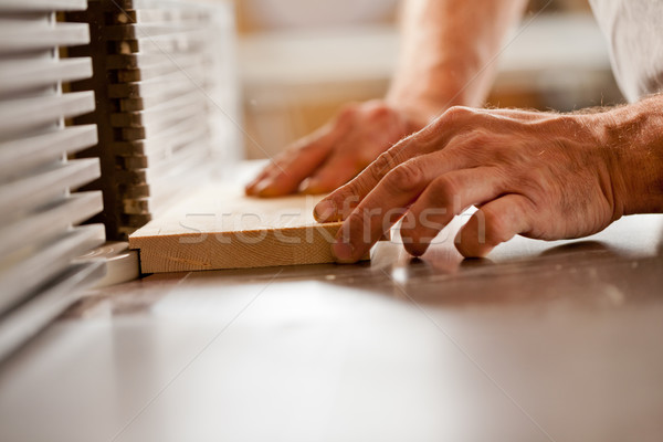 hand working with a wood shaper Stock photo © Giulio_Fornasar