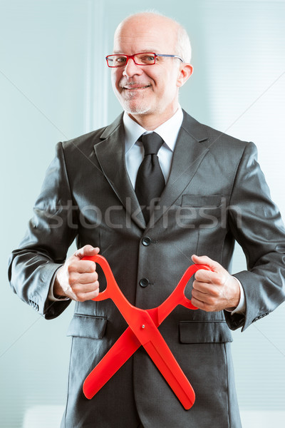 sadistic accountant ready to cuts Stock photo © Giulio_Fornasar
