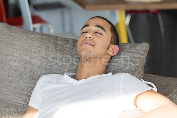 Man sleeping on sofa Stock photo © Giulio_Fornasar