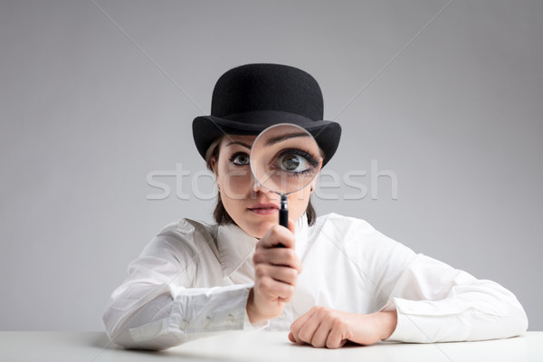 Stock photo: looking for information and examining