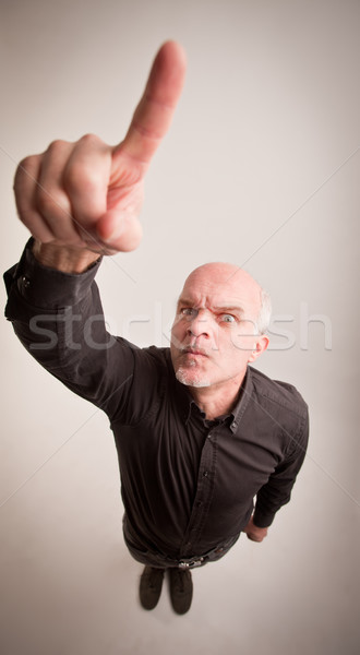 finger of a man telling off in wide angle Stock photo © Giulio_Fornasar