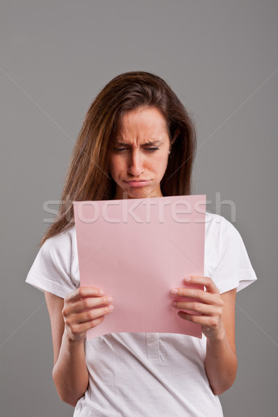 girl pout with a pink letter Stock photo © Giulio_Fornasar