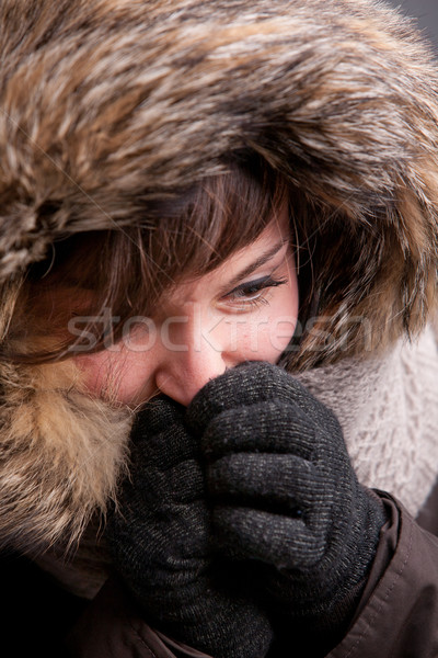 pretty girl in winter clothes Stock photo © Giulio_Fornasar