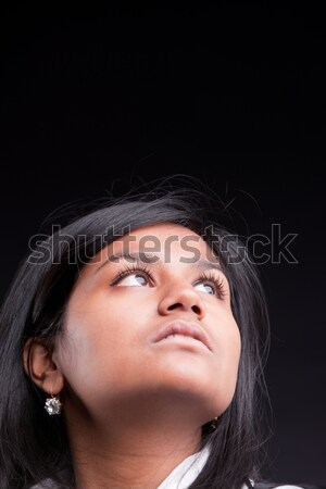 beautiful indian girl thinking and solving Stock photo © Giulio_Fornasar