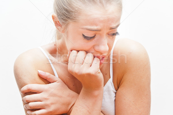 young frightened woman expressing FEAR Stock photo © Giulio_Fornasar