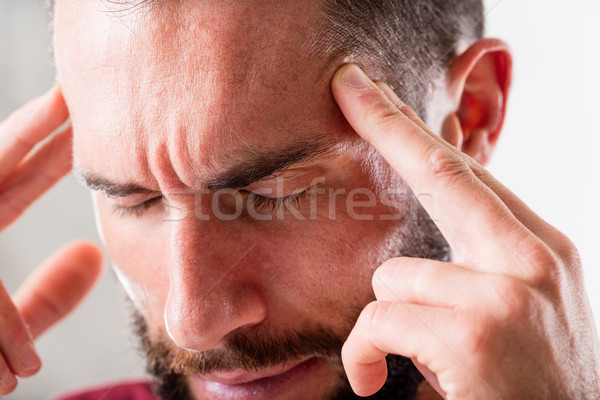 Baş ağrısı akla güç adam kafa Stok fotoğraf © Giulio_Fornasar