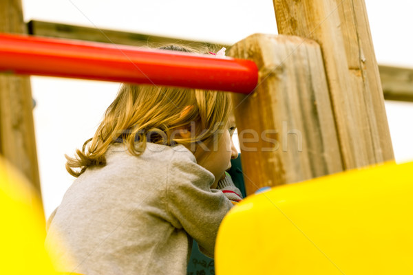 hidden girl looking forward to play Stock photo © Giulio_Fornasar
