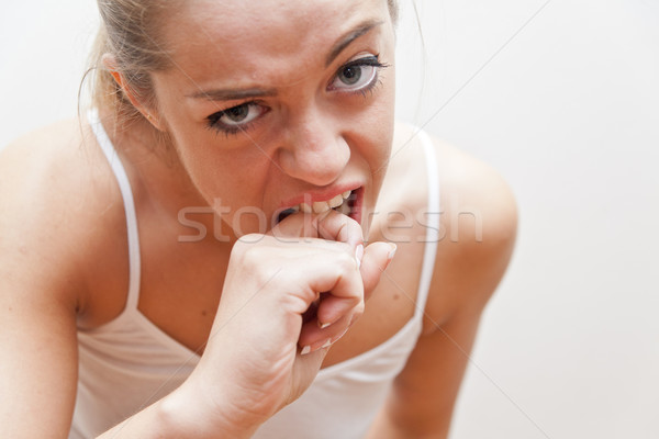 woman gesture for what bad luck Stock photo © Giulio_Fornasar