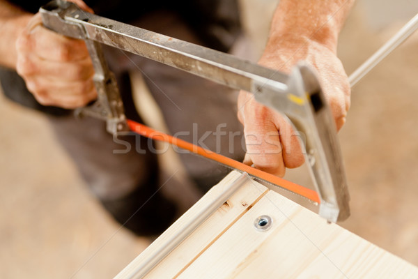 hacksaw used by a carpenter Stock photo © Giulio_Fornasar