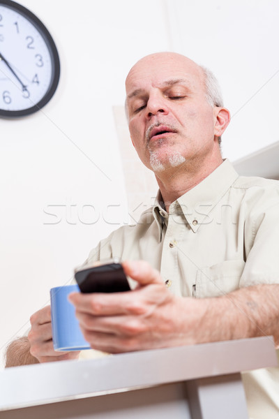 mature man has problems with his eyesight Stock photo © Giulio_Fornasar