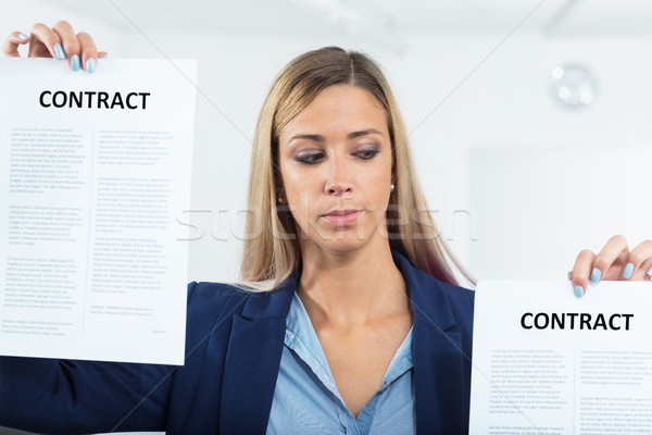 woman about to choose a contract Stock photo © Giulio_Fornasar