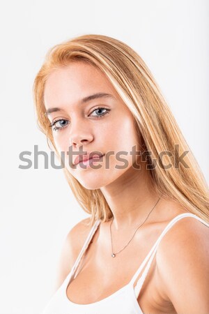 beautiful blonde girl with blue eyes Stock photo © Giulio_Fornasar