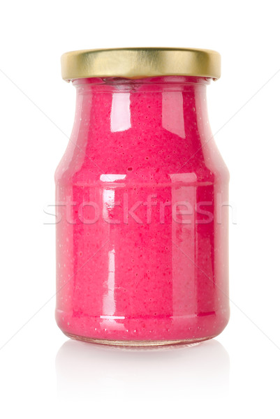 Horseradish in transparent glass jar Stock photo © Givaga