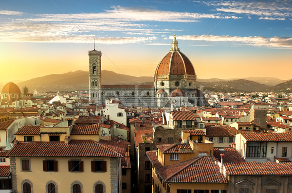 Fenséges bazilika mikulás Florence Olaszország város Stock fotó © Givaga