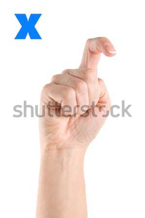 письме пальца правописание алфавит американский язык жестов Сток-фото © Givaga